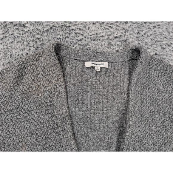 Madewell Sweater Women Extra Small Gray Classiccore Cardigan Casual Chunky Knit - Picture 2 of 7